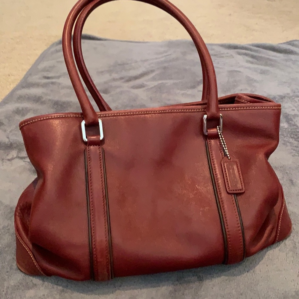 Coach brick red handbag
